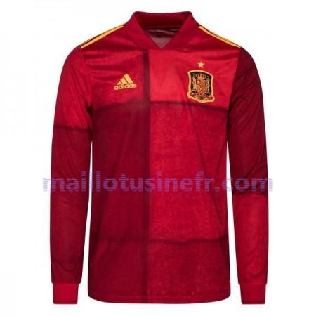 Maillot de Foot Espagne Domicile UEFA EURO 2020 Manches Longues